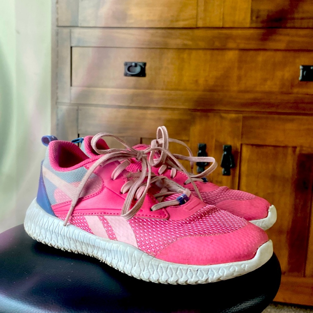 Pink And Grey Reebok Shoes Size 2